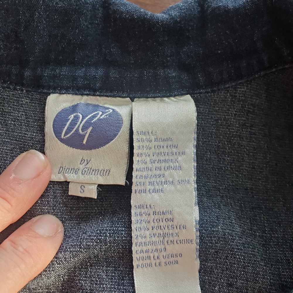 Dg2 Rhinestone Jean Jacket Size Small - Picture 4 of 10